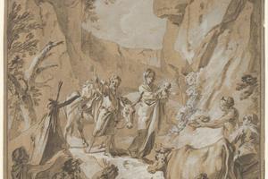 素描合集-Jean-Baptiste Marie Pierre--The Flight into Egypt