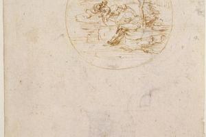 素描合集-Leonardo da Vinci--Allegory on the Fidelity of the Lizard