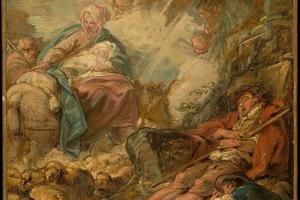 素描合集-Jean-Baptiste Deshays--Shepherds Dreaming of the Flight into Egypt