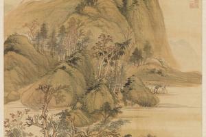 霜林秋思轴