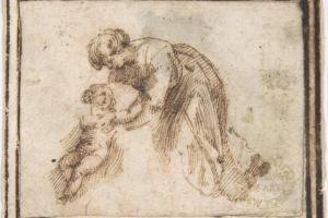 素描合集-attributed to Francesco Allegrini--Mother and Child