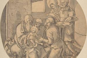 素描合集-Sebald Beham--The Circumcision of Christ