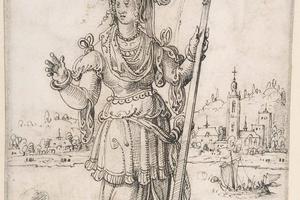 素描合集-Pieter Cornelisz Kunst--Allegorical Figure (Faith)