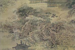 汉宫夏景图轴