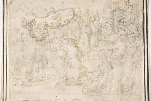 素描合集-attributed to Francesco Allegrini--The Judgment of Solomon