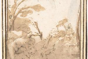 素描合集-attributed to Francesco Allegrini--Cain Slaying Abel