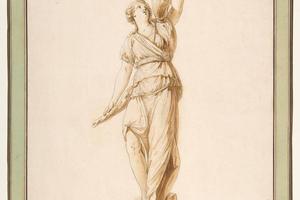 素描合集-Jean-Jacques-François Le Barbier--Design for a Torchère