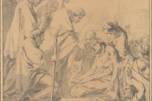 素描合集-Jean-Baptiste Marie Pierre--St. Charles Borromeo Distributing Communion