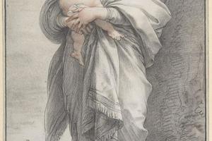 素描合集-Giuseppe Cades--Virgin and Child