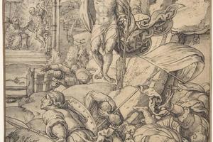 素描合集-Bernard van Orley--The Resurrection
