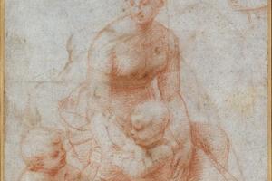 素描合集-Raphael--Madonna and Child with the Infant Saint John the Baptist