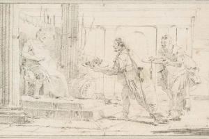 素描合集-Giovanni Battista Tiepolo--Illustration for a Book Soldiers 2