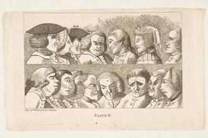 素描合集-Written by Francis Grose--Plate IV, from Rules for Drawing Caricaturas