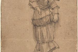 素描合集-Rembrandt--Elsje Christiaens Hanging on a Gibbet
