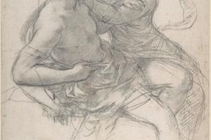 素描合集-Pietro da Cortona--Study of Two Figures for the Age of Gold