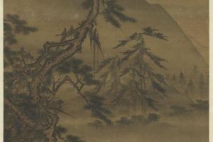 松间吟月轴