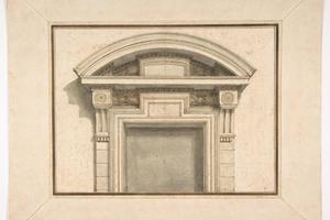 素描合集-Lorenzo Sarti--Drawing for a Door Frame