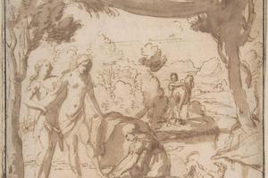 素描合集-Francesco Albani--Diana Bathing