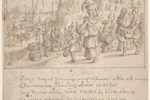 素描合集-Sebastiaen Vrancx--Estates General Leaving Troy