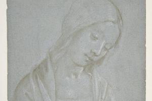 素描合集-Attributed to Piero di Cosimo--Bust of a Young Woman