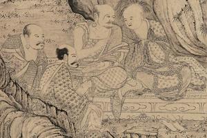 罗汉图轴四条屏