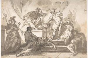 素描合集-Benedetto Luti--Pius V and the Ambassador of the King of Poland