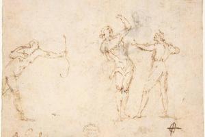 素描合集-attributed to Francesco Allegrini--The Martyrdom of Saint Sebastian