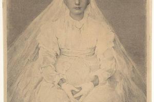 素描合集-Jules Bastien-Lepage--The Little Communicant