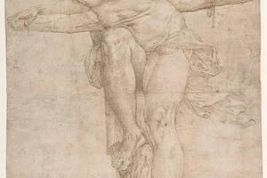素描合集-Battista Franco--The Penitent Thief on the Cross
