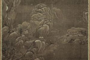 冬雪山景图