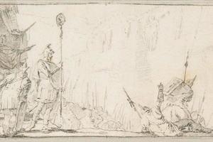 素描合集-Giovanni Battista Tiepolo--Illustration for a Book Soldier