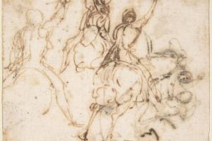 素描合集-attributed to Francesco Allegrini--Cavalry Charge2