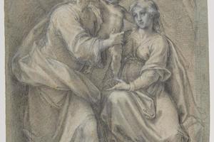 素描合集-Pomarancio--The Holy Family with Angels
