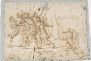 素描合集-attributed to Francesco Allegrini--The Arrest of Christ