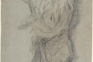 素描合集-Giovanni Battista Piazzetta--Executioner Holding Up a Severed Head