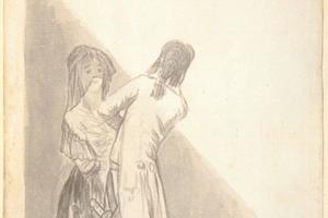 素描合集-Goya--Maja and an Officer