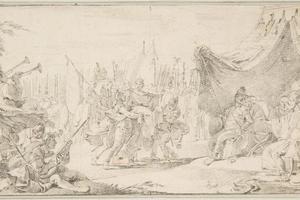素描合集-Giovanni Battista Tiepolo--Illustration for a Book General Carried in Triumph