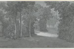 素描合集-Jean-Baptiste Oudry--View in the Gardens of Arcueil