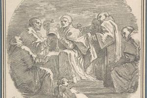 素描合集-Jean Honoré Fragonard--Saint Celestine V Renouncing the Papacy