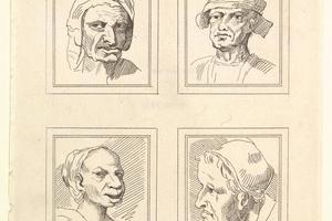 素描合集-After Wenceslaus Hollar--Four Heads-画册