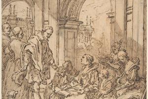 素描合集-Carle (Charles André) Vanloo--La Conversation espagnole