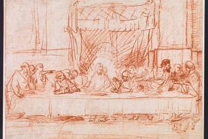 素描合集-Rembrandt--The Last Supper, after Leonardo da Vinci