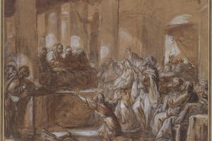 素描合集-Jean-Baptiste Deshays--Phryne Before the Areopagus