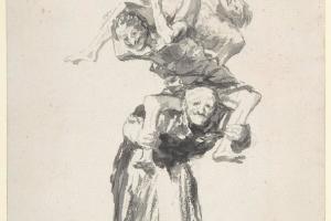 素描合集-Goya--Nightmare; Witches and Old Women