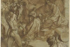 素描合集-Raffaello Motta--The Adoration of the Magi