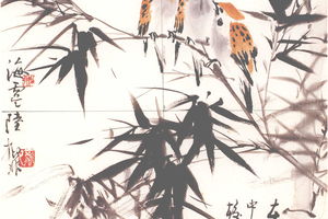 竹雀图