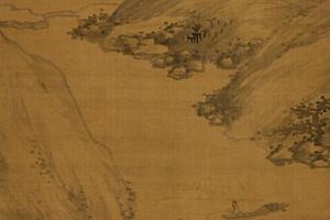 仿吴镇江山垂钓图