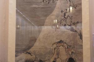 设色踏雪寻梅图轴