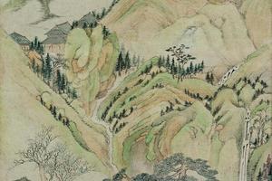 仿赵孟頫秋山图轴