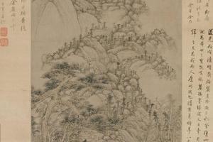 丹崖玉树图轴